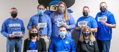 Pictured in front, from left, are OMS coaches Katie Clancy, Alex Goewey and Elise Davis. In back, from left, are Steve Bradish, Mike Howard, Kristina Taylor, Brad Shannon and Josh Lerch. Other OMS coaches, not pictured, include Kevin Morgan, Dan Rose, Eric McCrobie, Patrick Bond and Mike Patane.