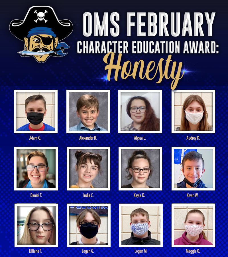 OMS February Character Education Award: Honesty