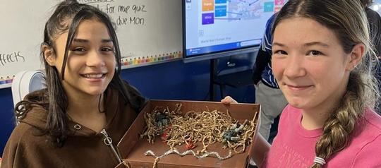 OMS students study trench warfare, create dioramas